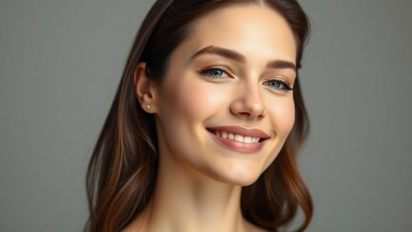 Radiant young woman with bright skin