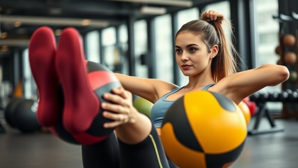 Athletic woman exercising in a gym highlighting milk protein supplements benefits.