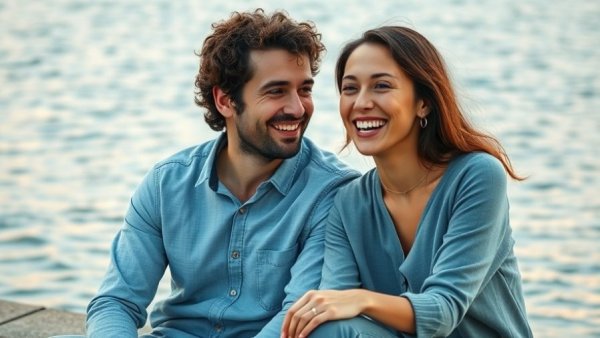Happy couple showing signs your relationship is going somewhere.