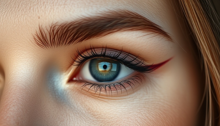 Close-up of a perfectly applied top eyeliner on a woman's eye.