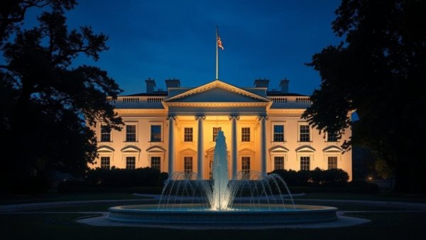 White House at dusk relating to independent contractor regulations.