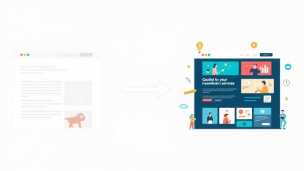 Comparison of outdated job board and engaging career page in recruitment services