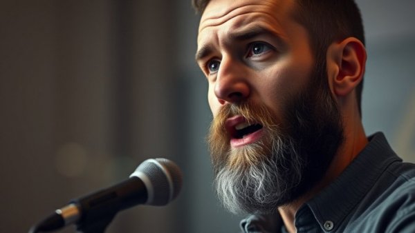 A serious man speaks into a microphone about DEI certification laws.