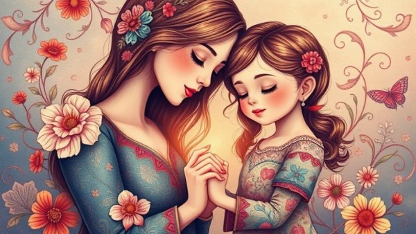 Mother and daughter breaking the cycle of self-doubt in a heartfelt embrace.