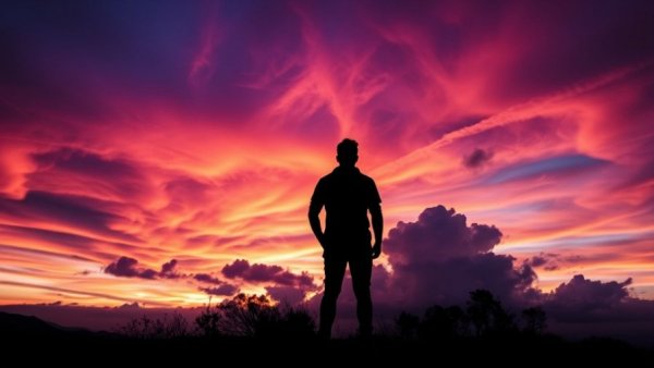 Silhouette reflecting at sunset, symbolizing 'Grieving a Loved One's Addiction'.