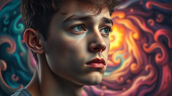 Surreal illustration of inner self-worth and emotional health.