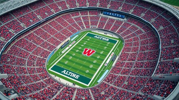 Aerial view of Washington Commanders stadium during game.
