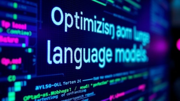 Digital screen showing language model text in neon colors, suitable for workers seeking compensation insights.