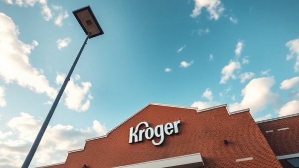 Kroger store facade suggesting ADA concerns, showing logo and building.