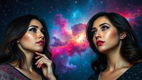 Astrology Guide for Parents, cosmic astrology scene with two women.