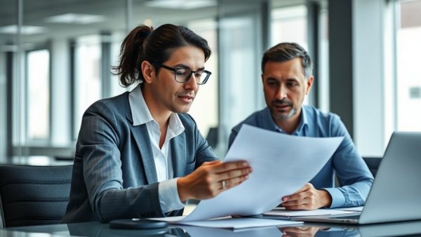 First-time manager onboarding discussion in modern office