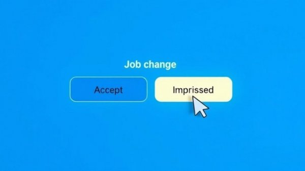 Job change alert interface in executive search business development.
