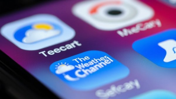 App icon for The Weather Channel in close-up view.