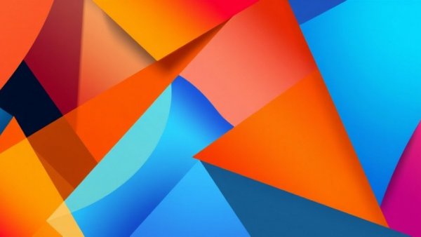 Abstract art with bold colors and geometric shapes, highlighting workplace themes.