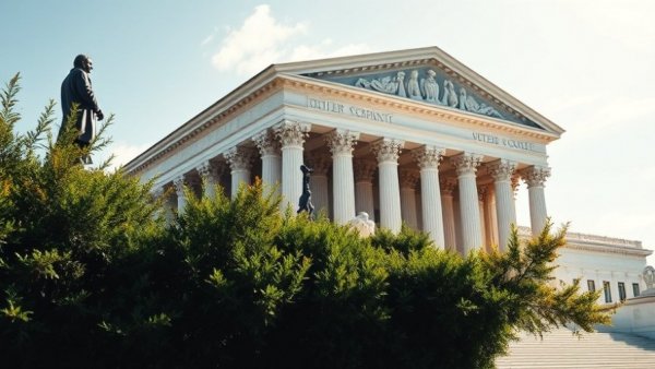 Supreme Court building suggesting Trump's power to fire agency heads.
