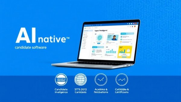 AI-powered talent acquisition software branding and interface.