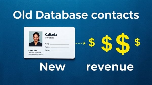Modern digital graphic concept on old database contacts generating revenue.