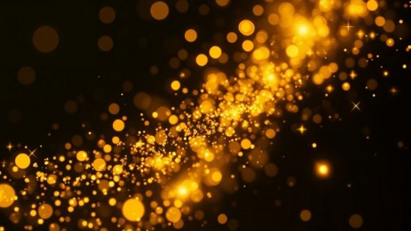 Magical shimmering sparkles on dark background representing hiring solutions.