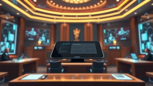 AI notetaker in a digital courtroom addressing lawsuits and consent design.