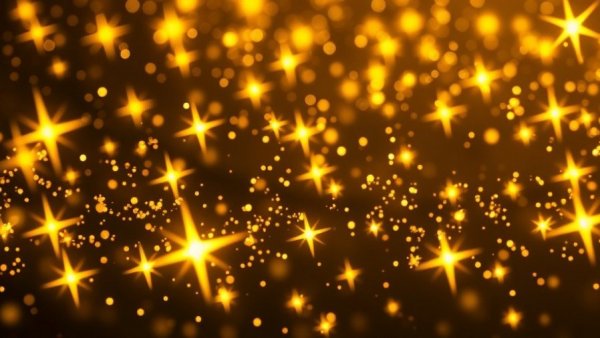 Shiny gold stars on transparent background for talent acquisition theme.