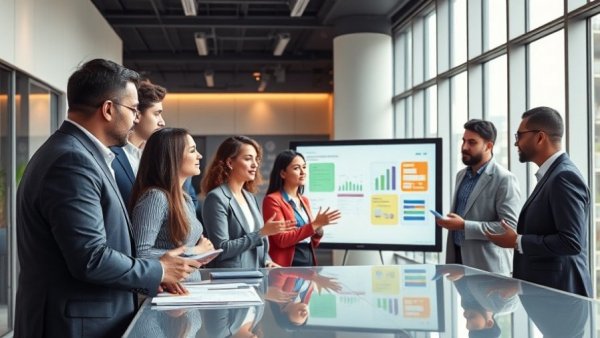 Diverse team collaborating on effective hiring solutions