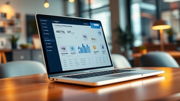 Employee experience management workspace with analytics and icons.
