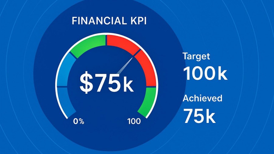 Modern dashboard showcasing HR metrics for recruitment services on a vibrant blue background.