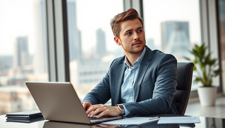 Confident young professional overcoming imposter syndrome in office.