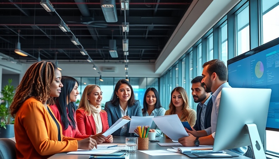 Diverse team collaborating in a modern office for high-performance culture.