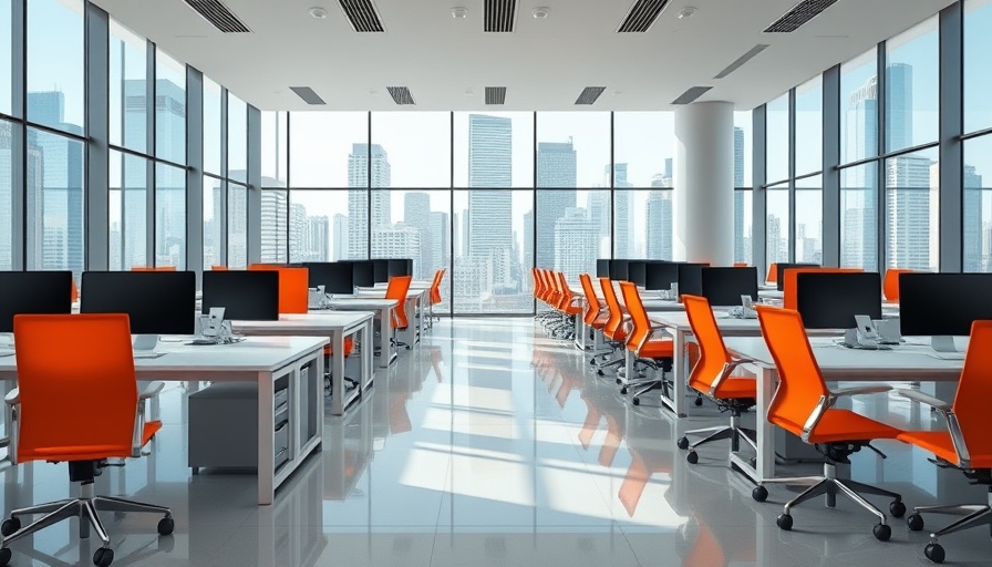 Empty modern office with city view, AI could replace L&D leaders.