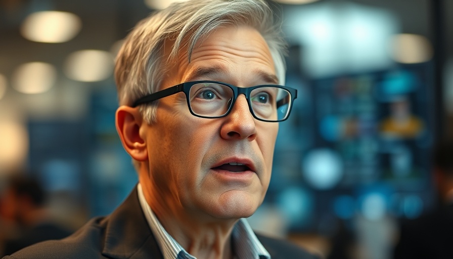 Man speaking in a tech environment, CoreWeave AI developer tools.