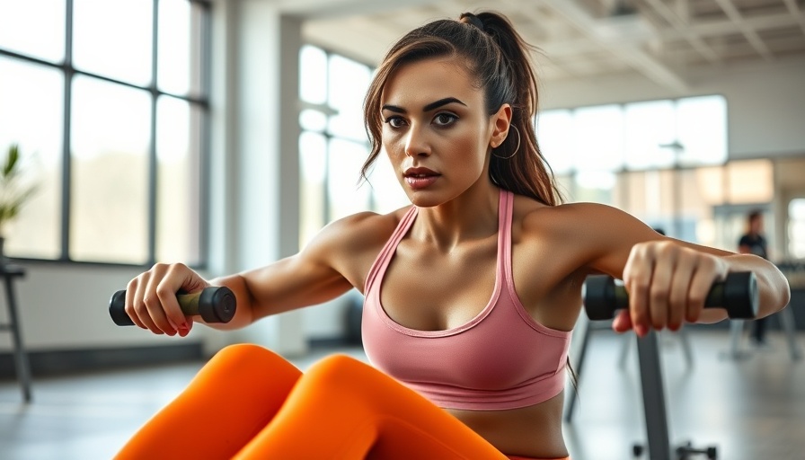Athletic woman exercising for muscle health indoors