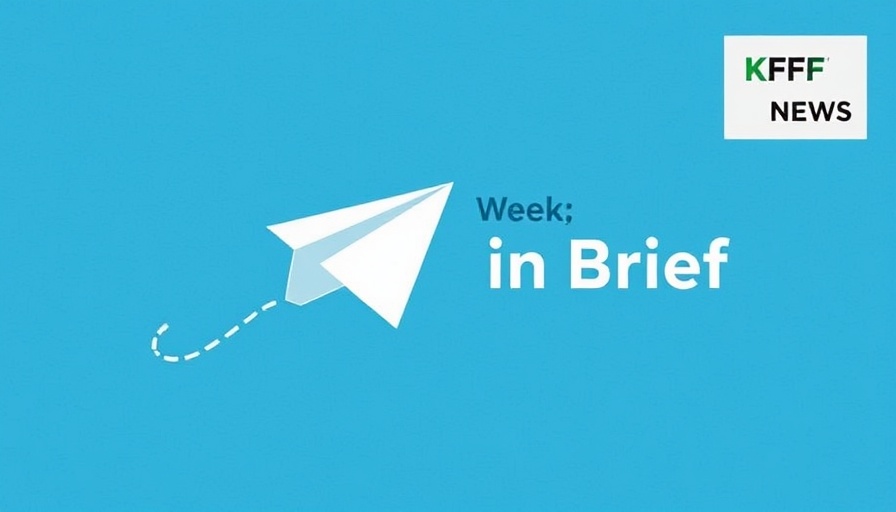 Retro illustration with paper airplane and text, highlighting 'The Week in Brief'.