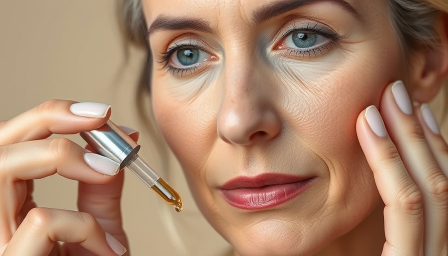Woman applying serum illustrating Vitamin C skin thickening benefits.