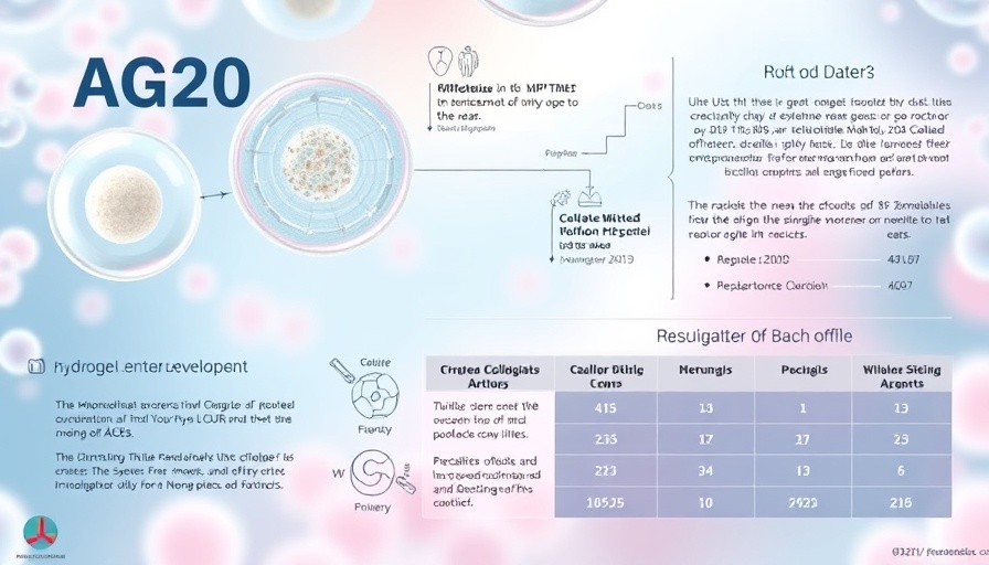 Infographic on AG20 hydrogels for injectable gel voice loss treatment.
