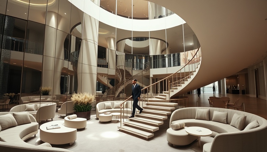 Matthieu Blazy's Vision for Chanel: modern interior with spiral staircase.