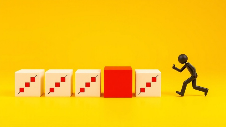 Estate agency sales pipeline concept with cubes and progression failure.