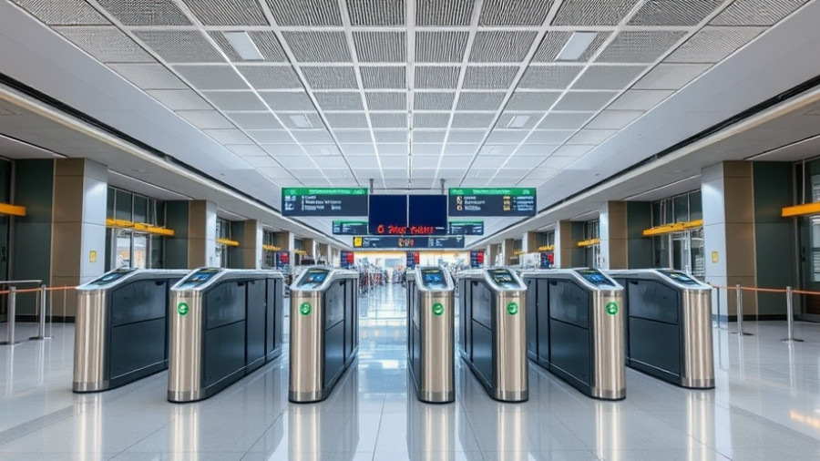 Modern entry/exit system in Europe showing automated border control gates.