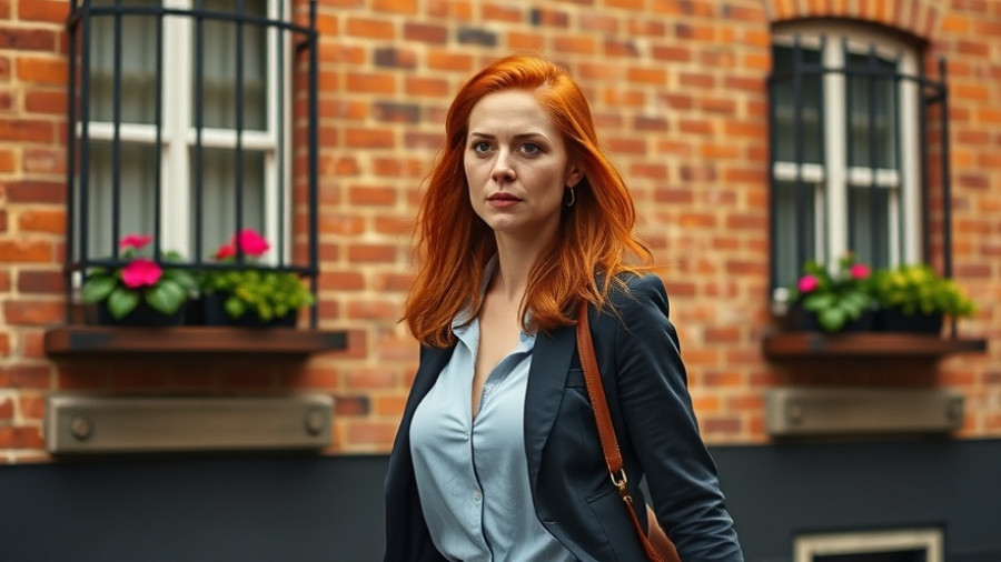 Woman walking briskly for extra steps for heart health, urban scene.