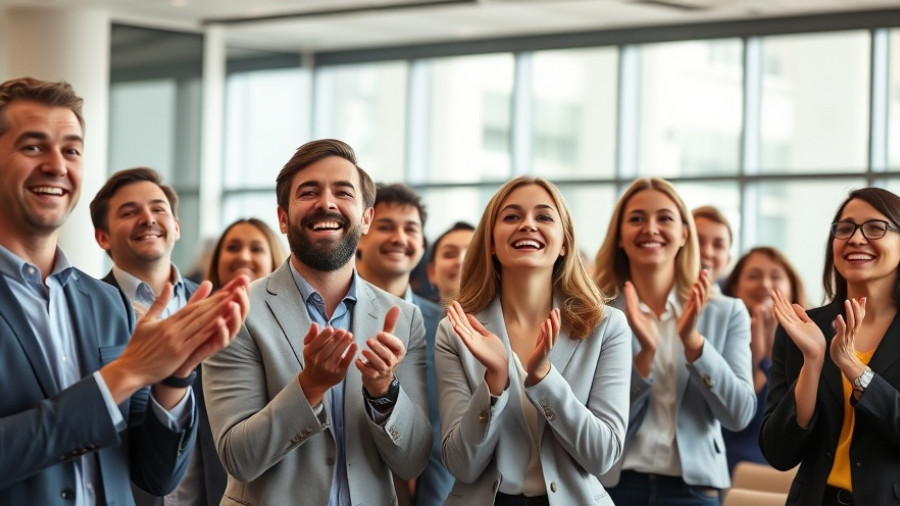 Audience clapping in a conference, showcasing emotional mastery in leadership.