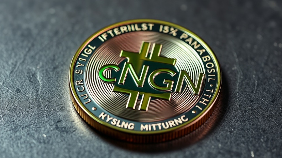 Metallic cNGN coin representing wrapped CBDC profits