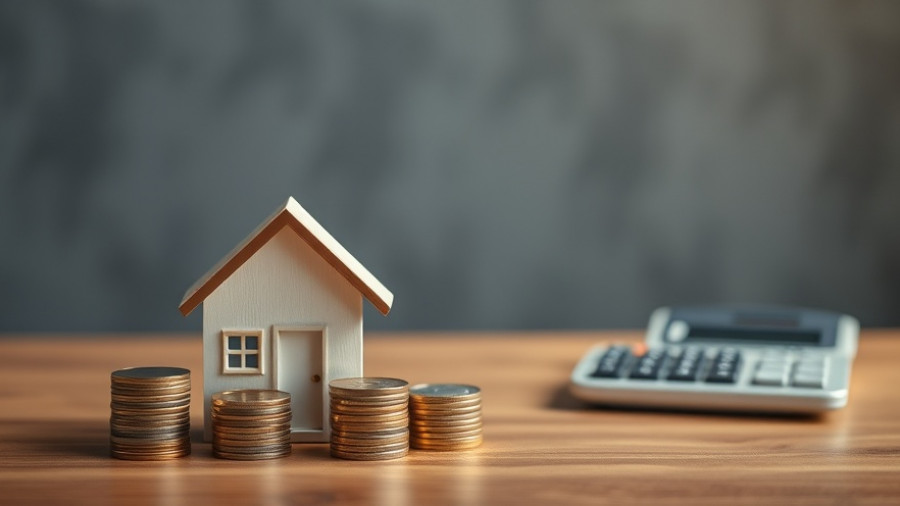 Tiny house, stacked coins, and calculator symbolize withdrawing a property listing.