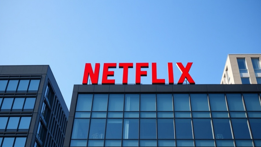 Netflix sign on urban building rooftop under clear sky, Netflix AI Implementation