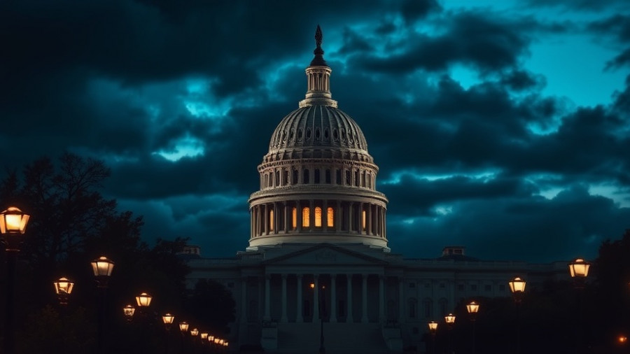 U.S. Capitol at night illustrating SNAP funding amid shutdown.