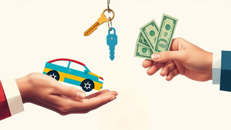 Artistic collage of car, key, and dollars for personal car finance.