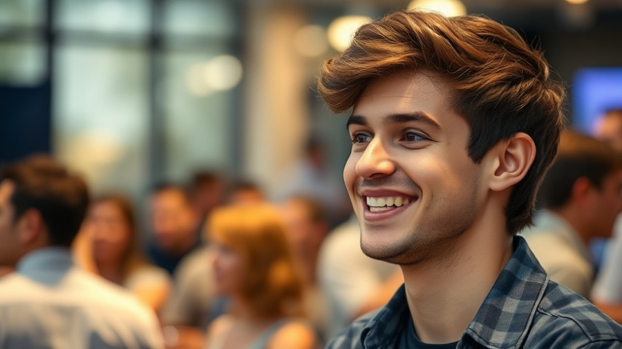 NBA Fan Engagement Strategies visualized with a smiling young man