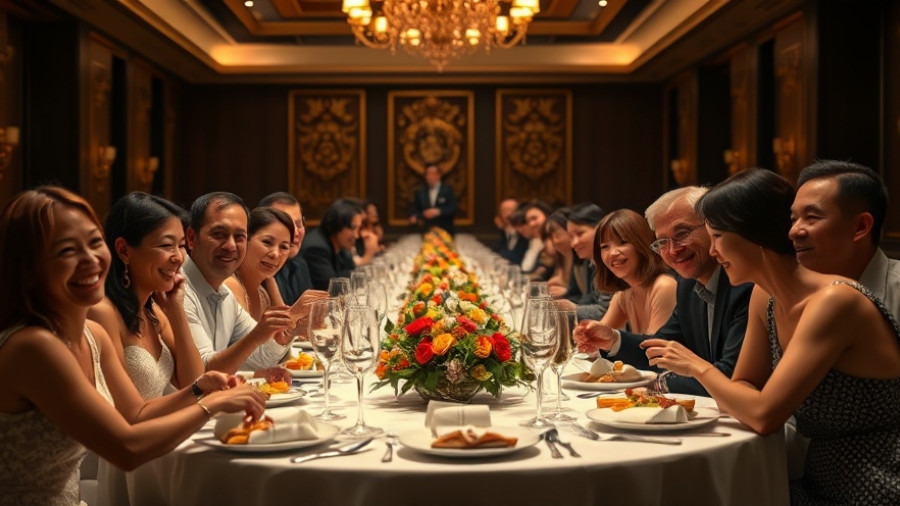 2025 Daytime Beauty Awards attendees at an elegant banquet table.