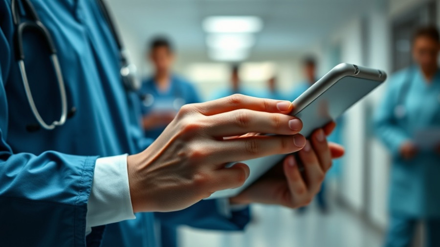 Doctor using tablet in hospital, exploring future of IT ops in healthcare.