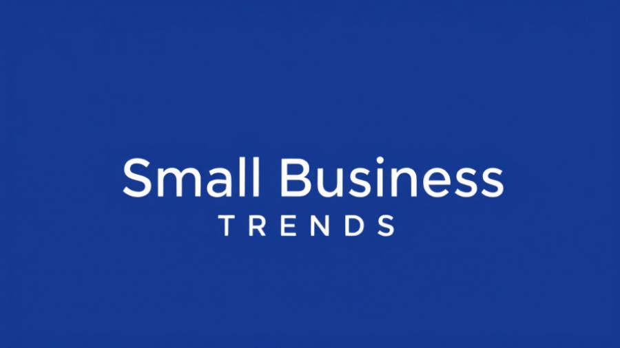 Blue logo 'Small Business TRENDS', simple design