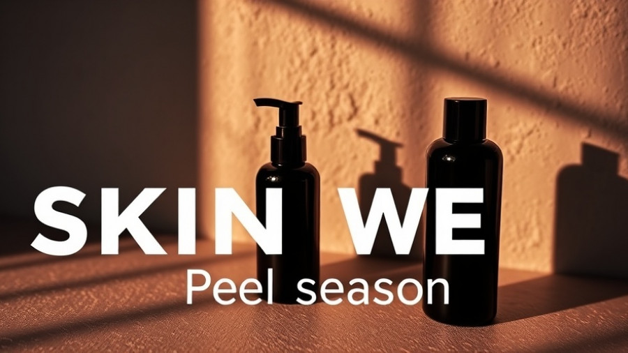 Elegant skincare products on display for chemical peel season.